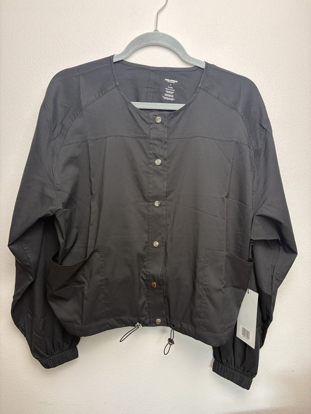 Girlfriend Collective Raquel Jacket 2022 JB Women Small Black Windbreaker NWT